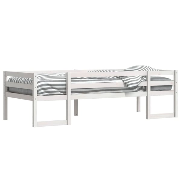 vidaXL Sengeramme for barn hvit 90x200 cm heltre furu