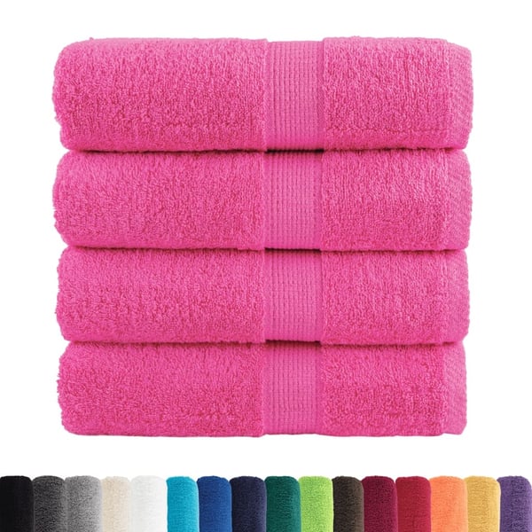 vidaXL Premium gjestehåndklær SOLUND 4 stk rose 30x50 cm 600 g/m2