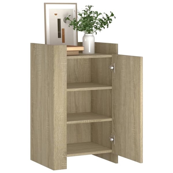 vidaXL Skjenk sonoma eik 45x35x75 cm konstruert tre