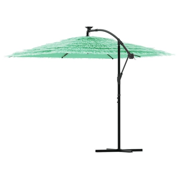 vidaXL Hageparasoll med stålstang grønn 269x269x235 cm