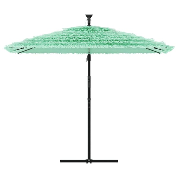 vidaXL Hageparasoll med stålstang grønn 269x269x235 cm