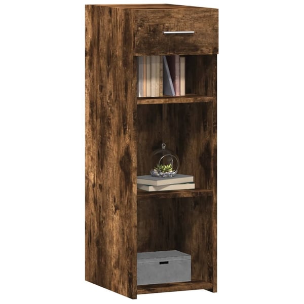 vidaXL reol 30x42,5x93 cm konstrueret træ røget egetræsfarve