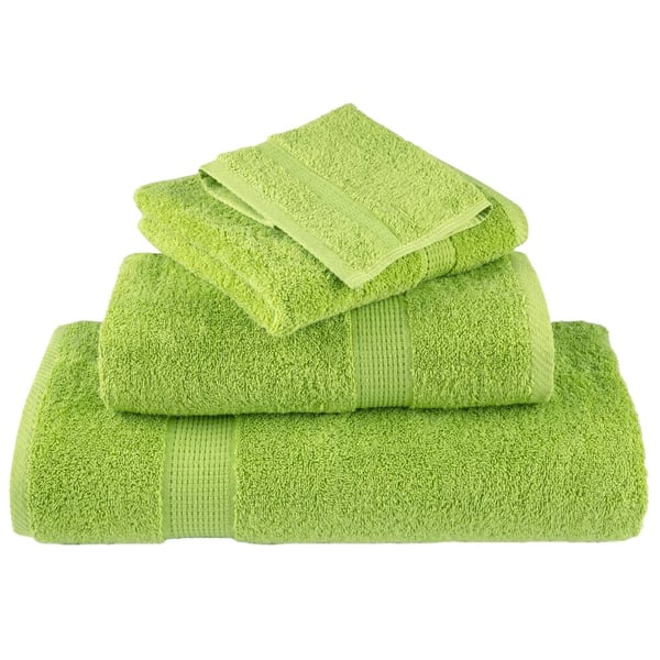 vidaXL Premium håndklær SOLUND 2 stk eplegrønn 50x100cm 600 g/m2