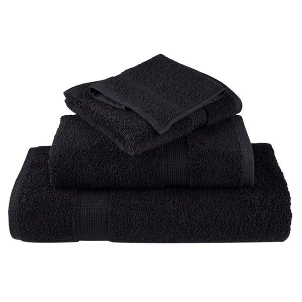 vidaXL Premium dusjhåndklær SOLUND 10 stk svart 70x140 cm 600 g/m2