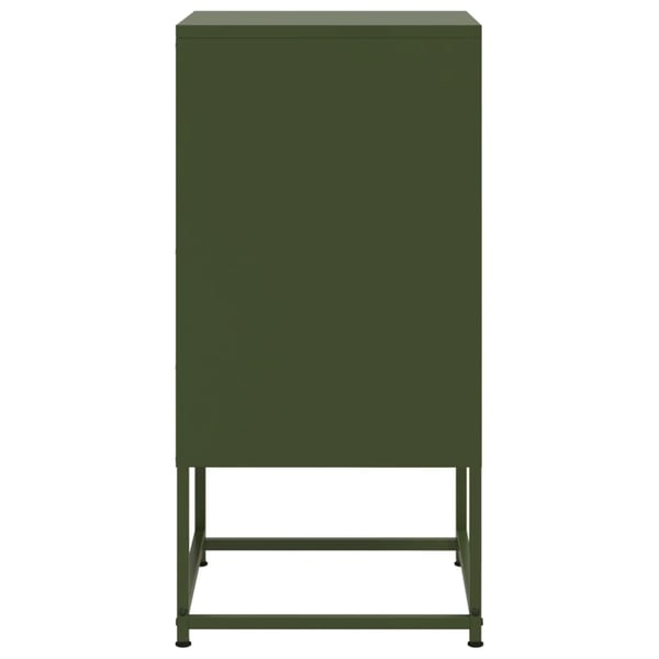 vidaXL Nattbord 2 stk olivengrønn 36x39x78 cm stål