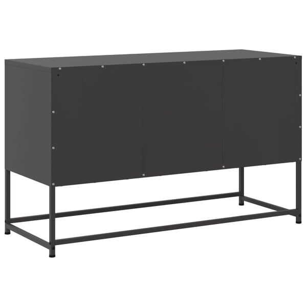 vidaXL TV-benk svart 100,5x39x60,5 cm stål