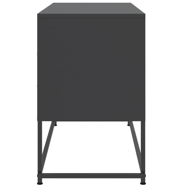 vidaXL TV-benk svart 100,5x39x60,5 cm stål