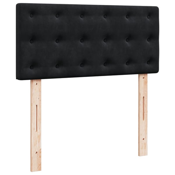 vidaXL kontinentalseng med madras 100x200 cm fløjl sort
