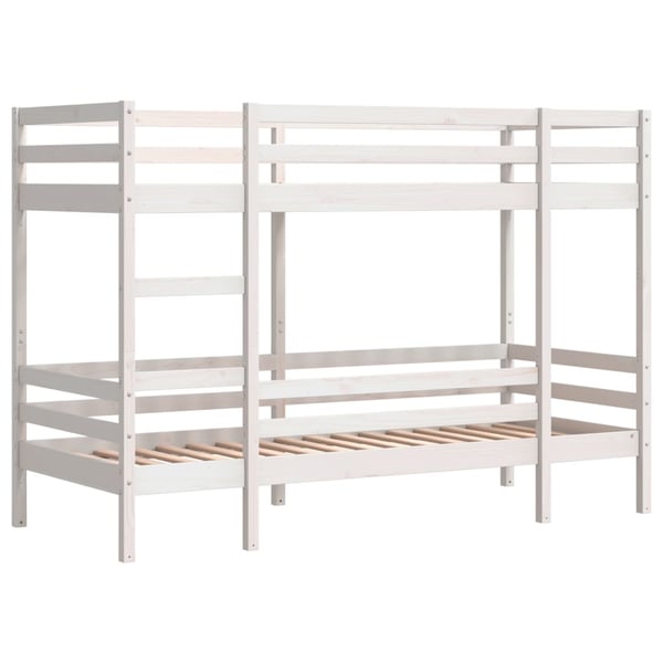 vidaXL køjeseng 80x200 cm massivt fyrretræ hvid