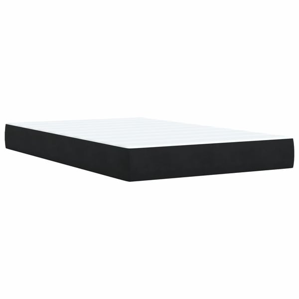 vidaXL Ramsäng med madrass svart 120x200 cm sammet