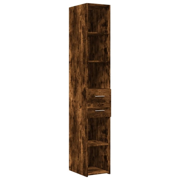 vidaXL Hylle røkt eik 30x42,5x185 cm konstruert tre