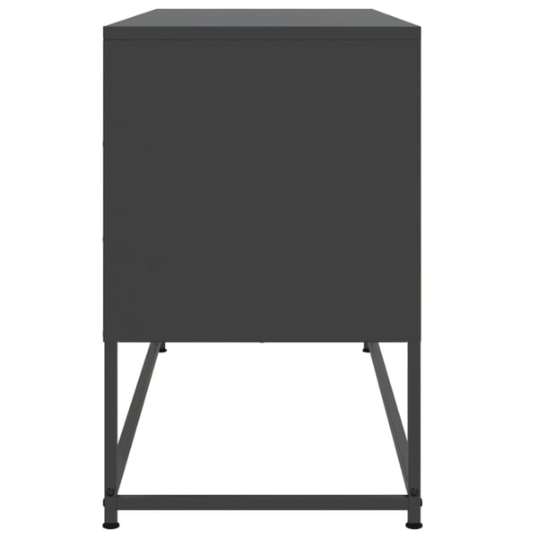 vidaXL TV-benk svart 100,5x39x60,5 cm stål