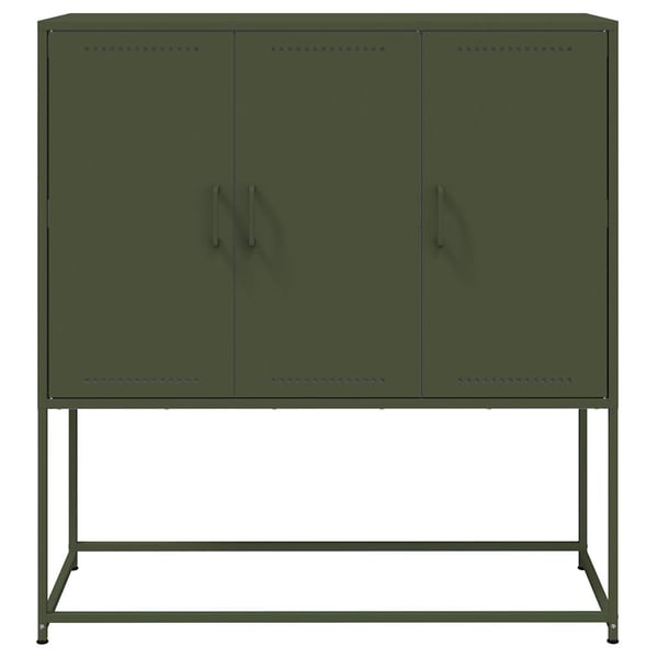 vidaXL Kaappi oliivinvihreä 100,5x39x107 cm teräs