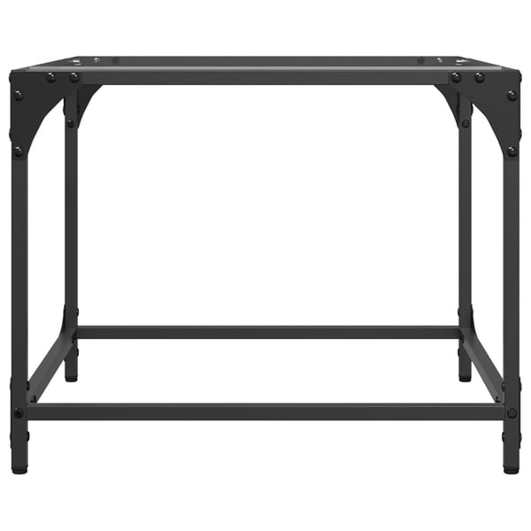 vidaXL Sofabord med gjennomsiktig glassplate 50x50x40 cm stål