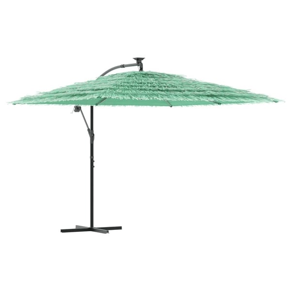 vidaXL Hageparasoll med stålstang grønn 290x290x238 cm
