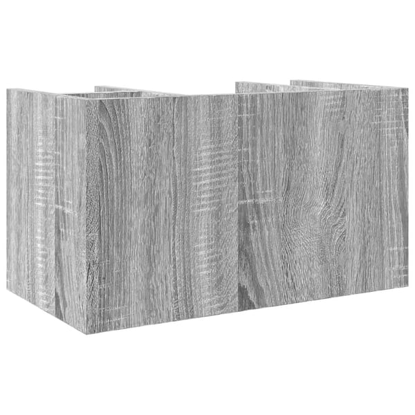 vidaXL Hylle til skrivebord grå sonoma 44,5x24x25 cm konstruert tre