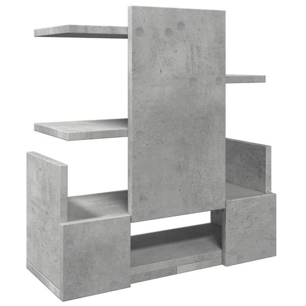 vidaXL Hylle til skrivebord betonggrå 49x20x52,5 cm konstruert tre