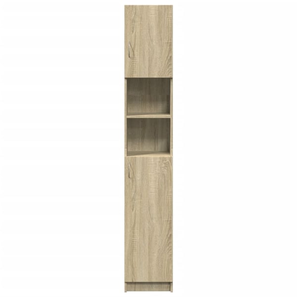 vidaXL badeværelsesskab 32x25,5x190 cm konstrueret træ sonoma-eg