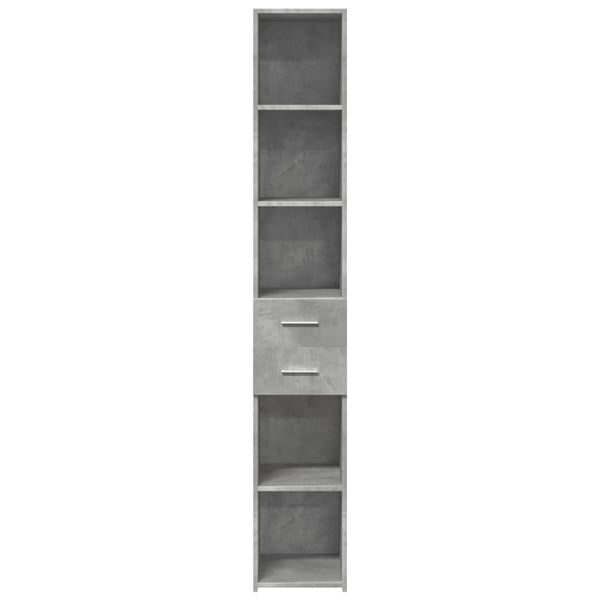vidaXL Hylle betonggrå 30x42,5x185 cm konstruert tre