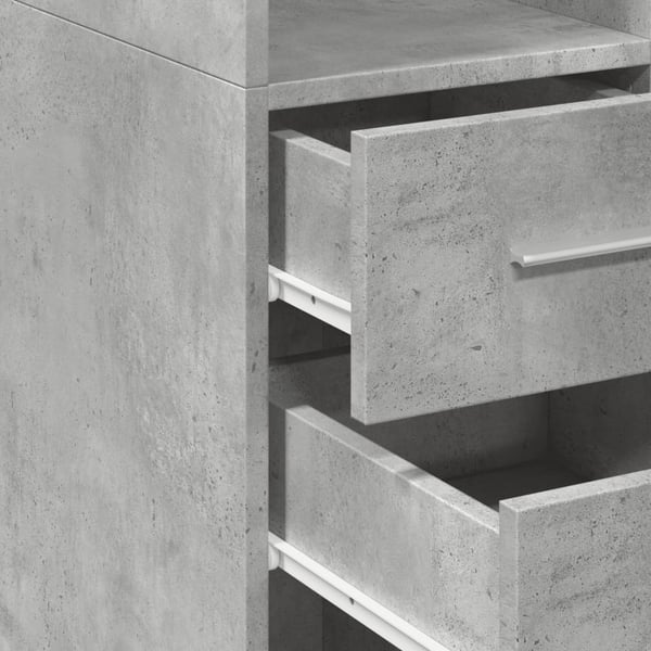 vidaXL Hylle betonggrå 30x42,5x185 cm konstruert tre