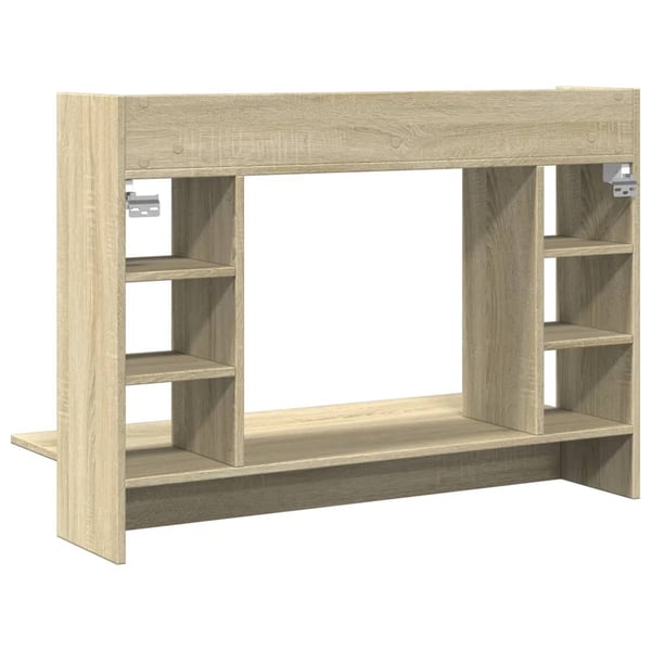 vidaXL Veggmontert skrivebord sonoma eik 105x48x75 cm konstruert tre