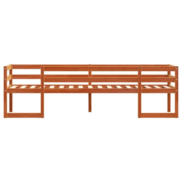 vidaXL Sengeramme for barn voksbrun 75x190 cm heltre furu