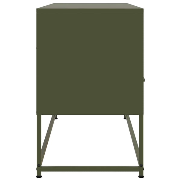 vidaXL TV-benk olivengrønn 100,5x39x60,5 cm stål