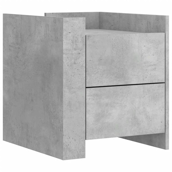 vidaXL Nattbord betonggrå 45x50x50 cm konstruert tre