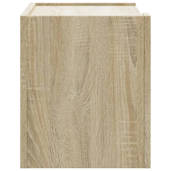 vidaXL væghængt sengebord 45x30x35 cm sonoma-eg
