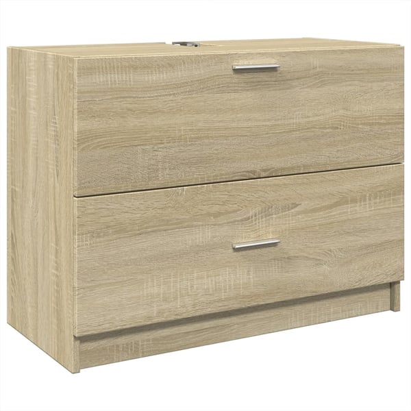 vidaXL underskab til håndvask 78x37x59 cm konstrueret træ sonoma-eg