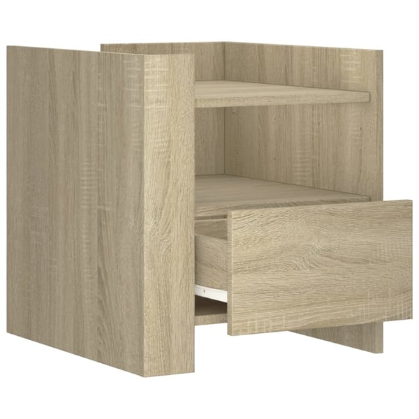 vidaXL Nattbord 2 stk sonoma eik 45x50x50 cm konstruert tre