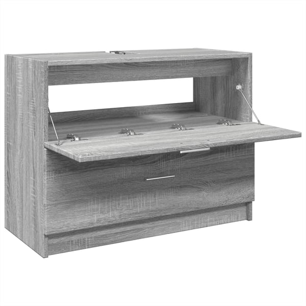 vidaXL Servantskap grå sonoma 78x37x59 cm konstruert tre