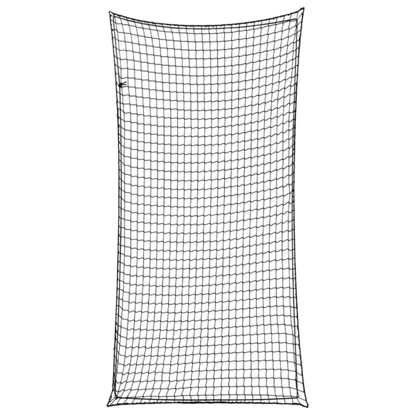 vidaXL Tilhengernett med elastisk tau svart 4x2 m PP