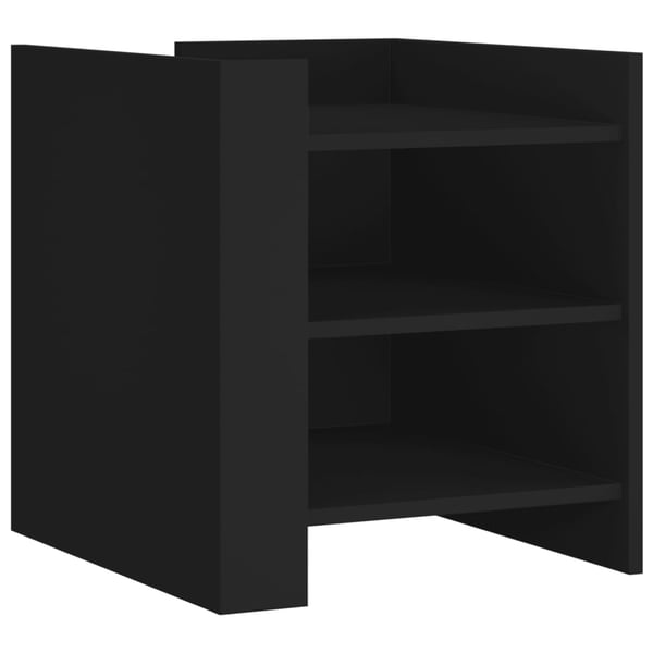 vidaXL sengebord 45x50x50 cm konstrueret træ sort