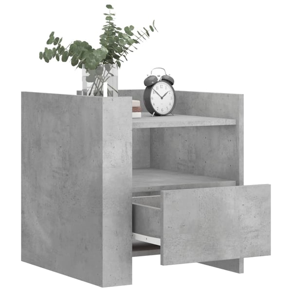 vidaXL Nattbord betonggrå 45x50x50 cm konstruert tre