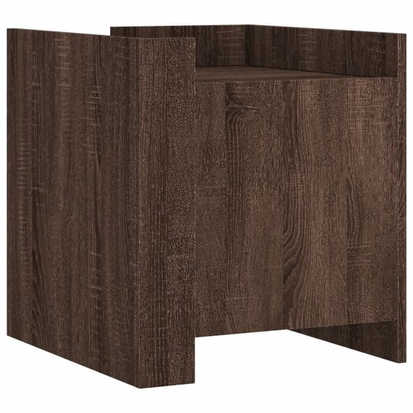 vidaXL Nattbord brun eik 45x50x50 cm konstruert tre