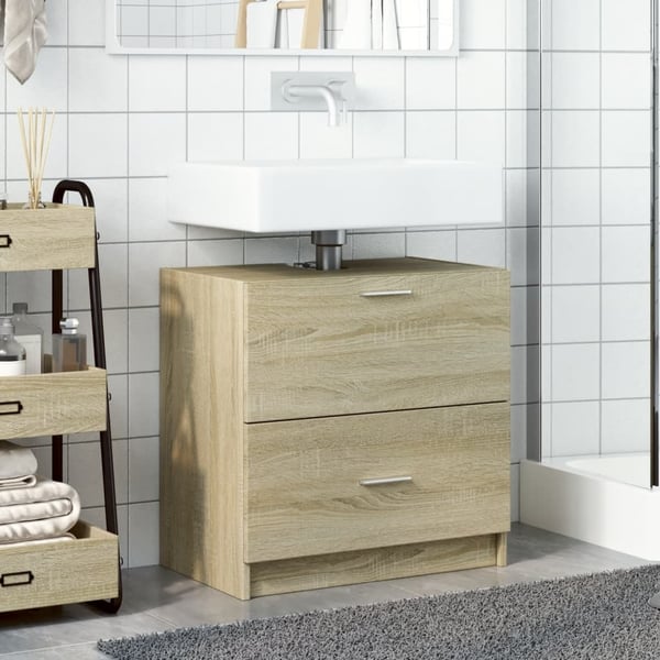 vidaXL Servantskap sonoma eik 59x37x59 cm konstruert tre