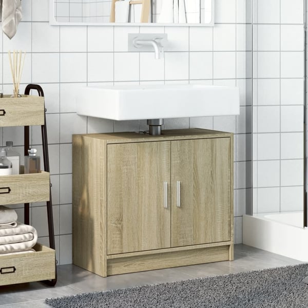 vidaXL Servantskap sonoma eik 63x29x55 cm konstruert tre