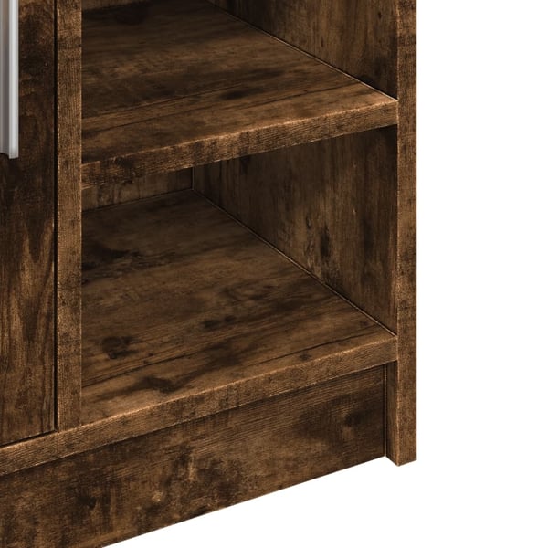 vidaXL Servantskap røkt eik 63x29x55 cm konstruert tre