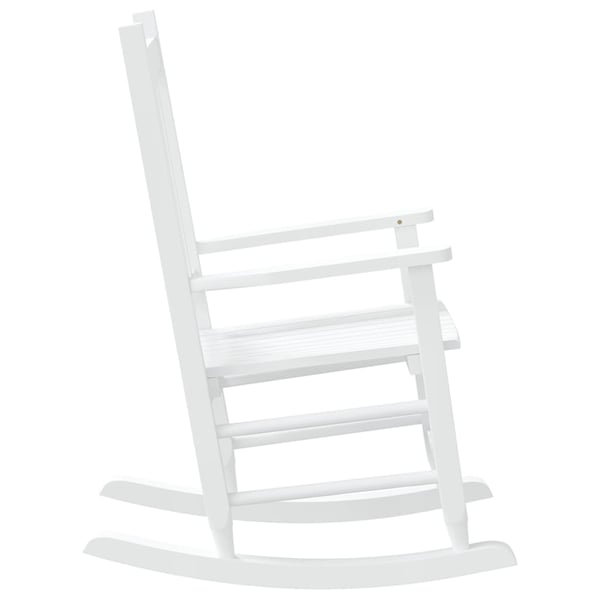 vidaXL Gyngestoler for barn 2 stk hvit heltre poppeltre