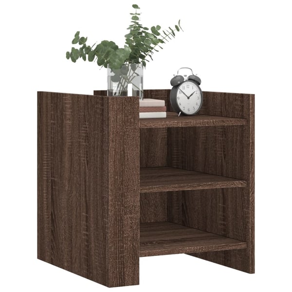 vidaXL Nattbord brun eik 45x50x50 cm konstruert tre