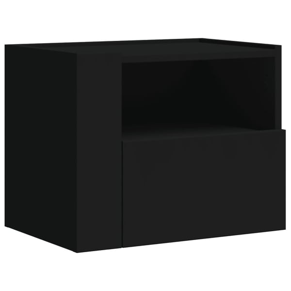 vidaXL væghængt sengebord 45x30x35 cm sort