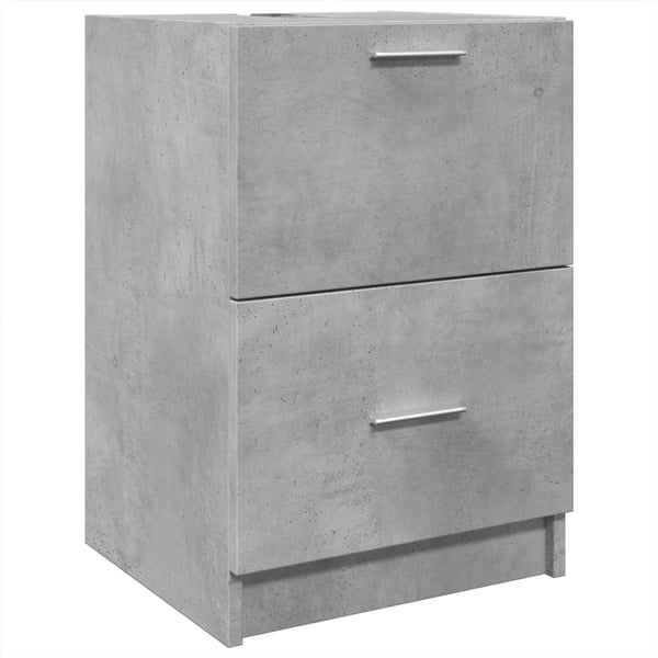 vidaXL Servantskap betonggrå 40x37x59 cm konstruert tre