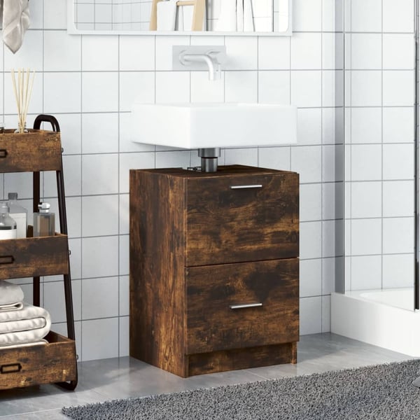 vidaXL Servantskap røkt eik 40x37x59 cm konstruert tre