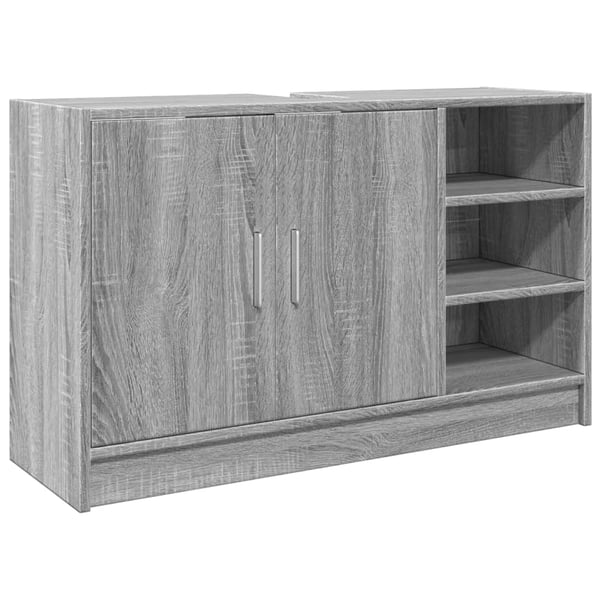 vidaXL Servantskap grå sonoma 90x29x55 cm konstruert tre