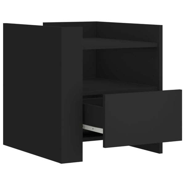 vidaXL Nattbord svart 45x50x50 cm konstruert tre