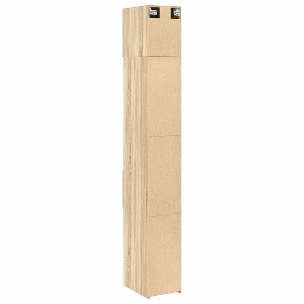 vidaXL Smalt oppbevaringsskap sonoma eik 30x42,5x225 cm konstruert tre