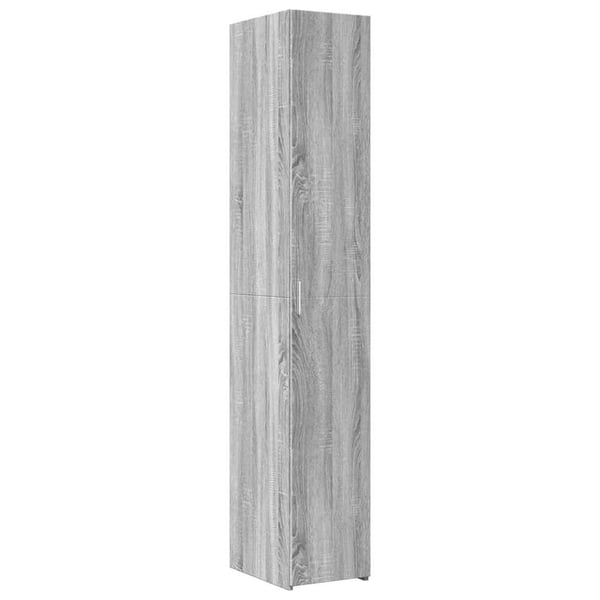 vidaXL Smalt oppbevaringsskap grå sonoma 30x42,5x225 cm konstruert tre