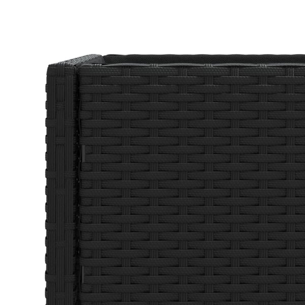 vidaXL Plantekasser med hylle 2 stk svart 70x28x70 cm polyrotting