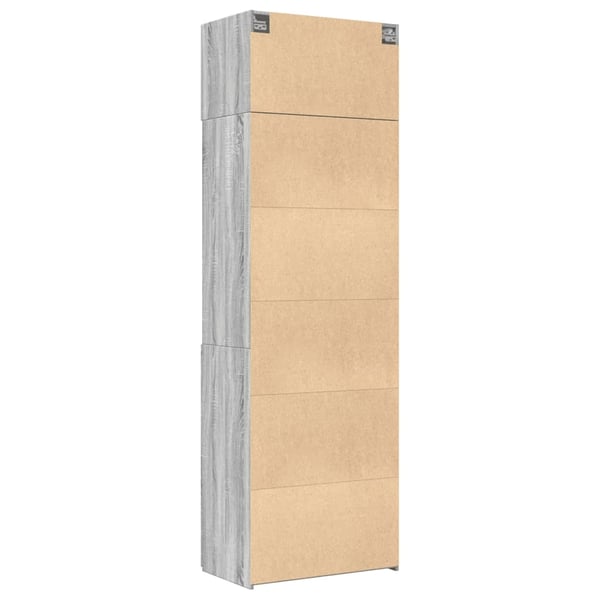 vidaXL Oppbevaringsskap grå sonoma 70x42,5x225 cm konstruert tre